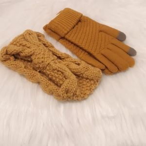 Glove/ Headband set 🌹 🥶 with heart ❤️ purse